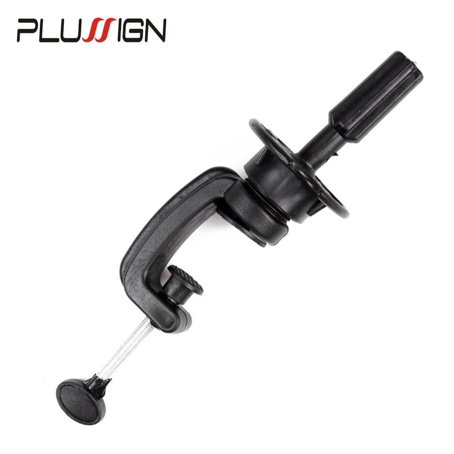 Modèle réglable Mannequin formation tête perruque support support bureau Table pince couleur noire 1
