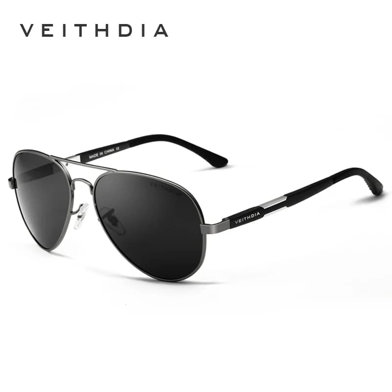 VEITHDIA pilote lunettes de soleil en aluminium hommes lunettes pour femme polarisées UV400 lentille