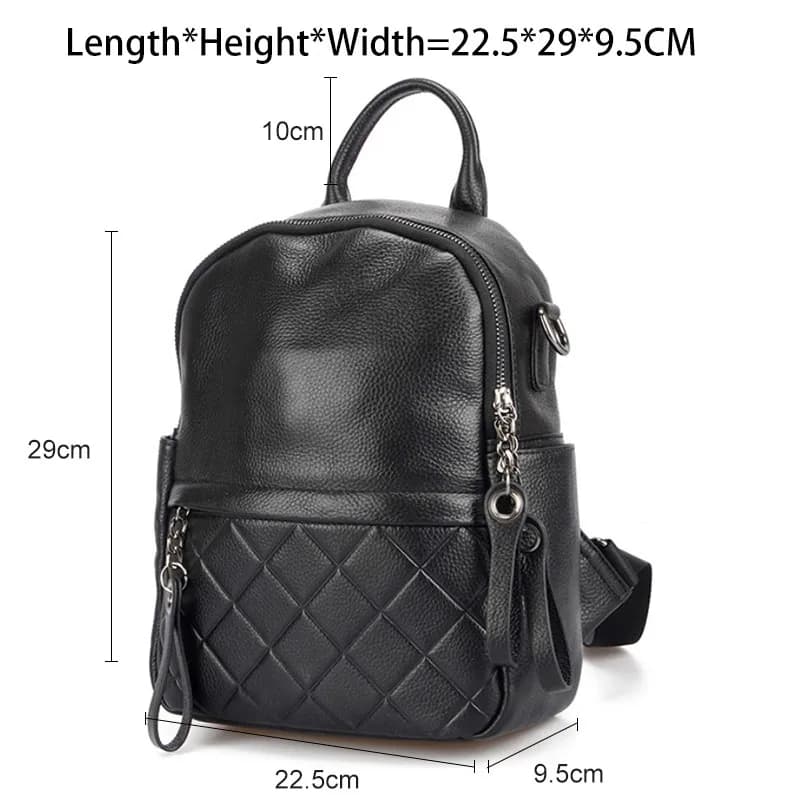 Zency – sac à dos en cuir véritable pour femmes, sac à dos blanc pur, sacs de voyage décontractés, c