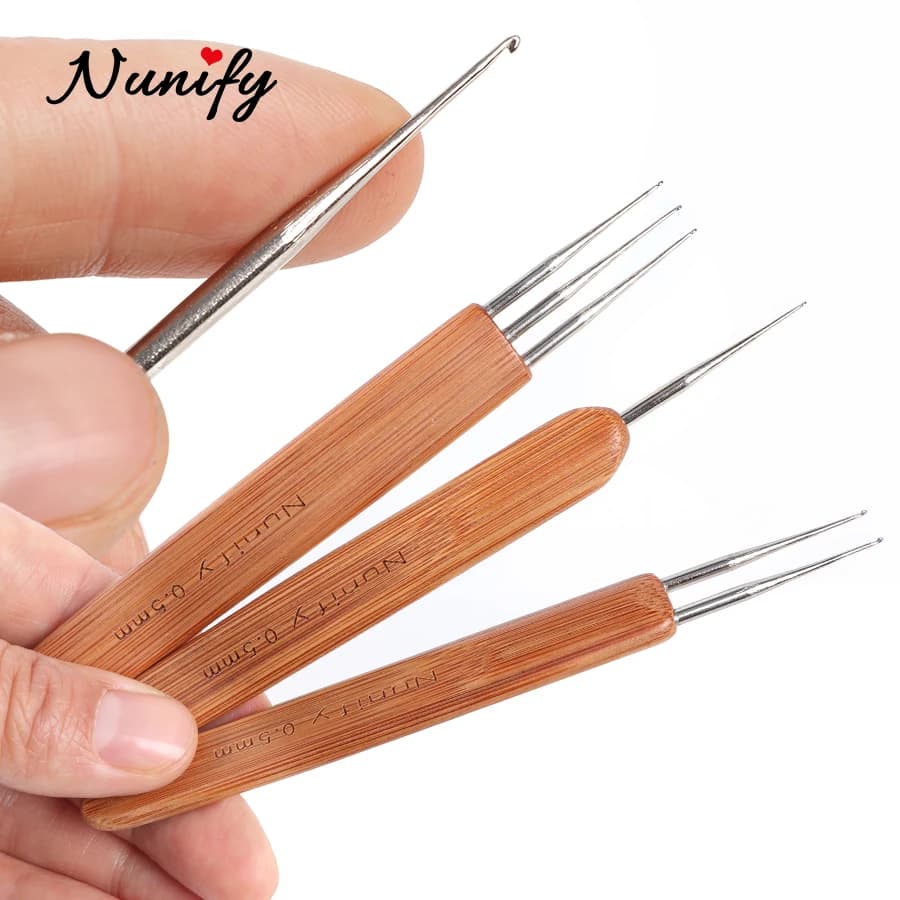 0.5Mm 0.75Mm Dreadlock aiguille Crochet pour redoute cheveux Dreadlocks accessoires crochet aiguille