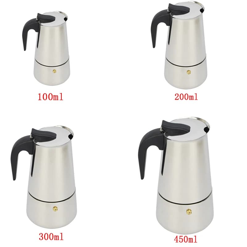 ATWFS 2/4/6/9 tasses cafetière en acier inoxydable Moka Pot cafetière expresso tasses Latte percolat