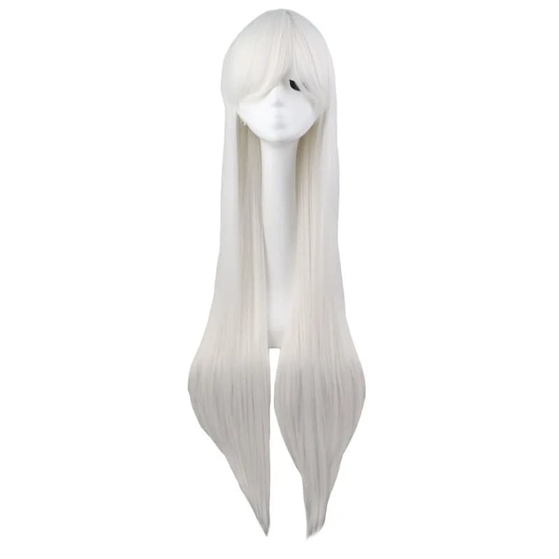 Perruque de Cosplay synthétique longue et lisse, 100 Cm, noir, violet, noir, rouge, rose, bleu, marr