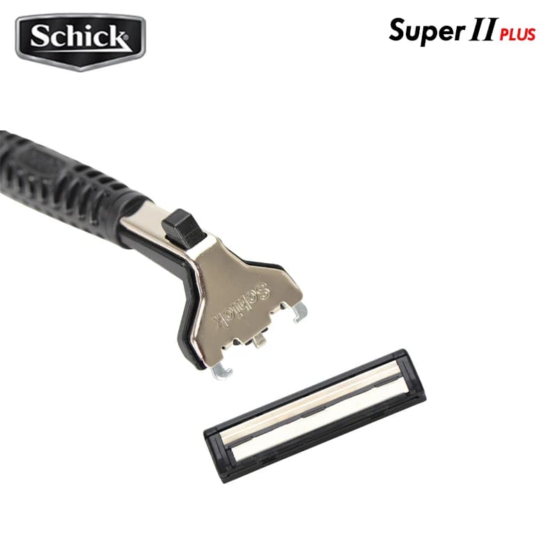 Schick – lames de rasoir pour le visage Super II PLUS, Double lubrification, vitamine B5, 48 pièces