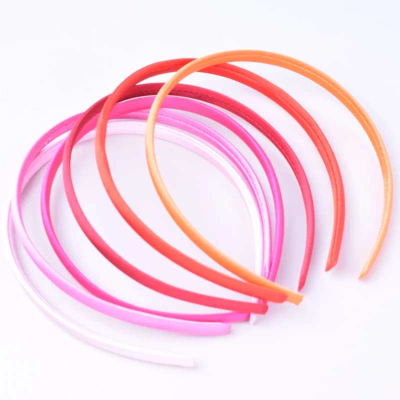 Bandes de sauna recouvertes de satin pour femmes, bricolage, tissu solide, bandeau en résine, bandea