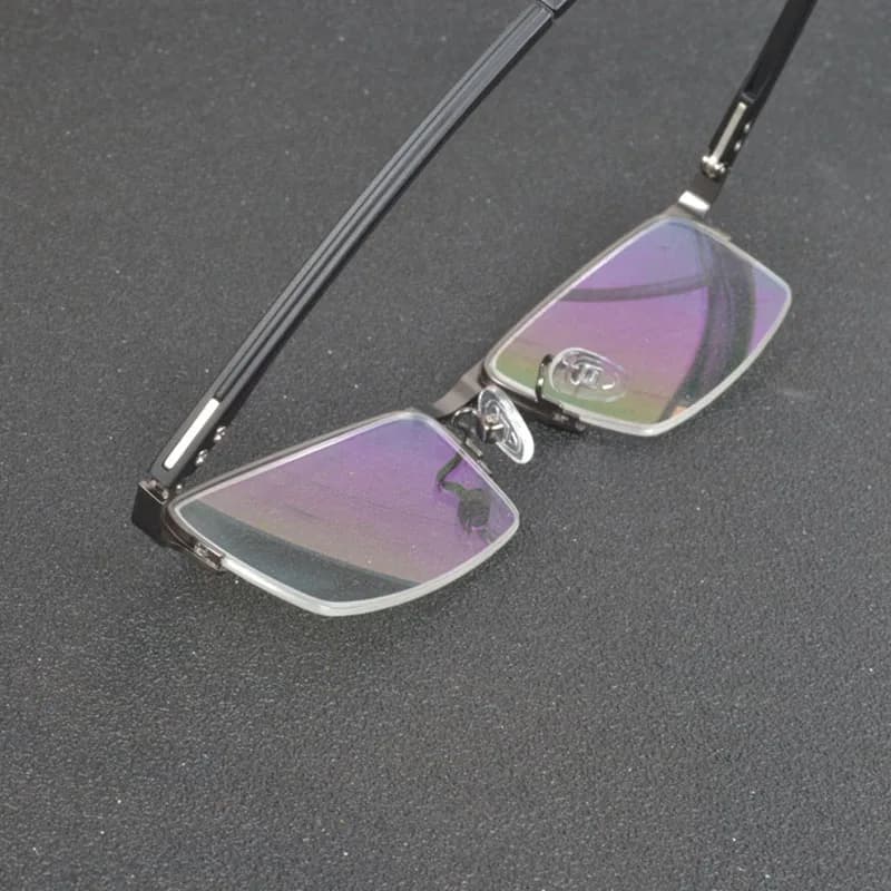 BCLEAR – lunettes à demi-bord en alliage métallique pour homme, verres optiques de Prescription, nou