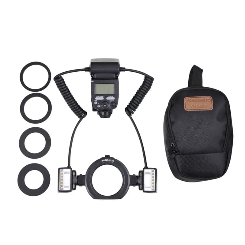 YONGNUO – anneau Macro Flash YN24EX Speedlite, Double tête, lumière LED, pour appareil photo Canon S