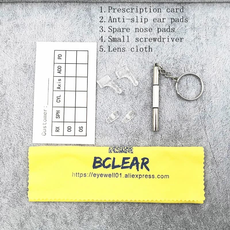 BCLEAR demi-monture alliage lunettes cadre optique Prescription Semi-jante lunettes cadre pour lunet