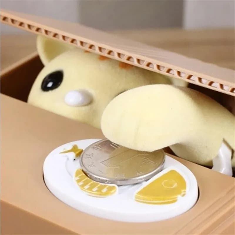 Boîte à monnaie Panda pour enfants, tirelire automatisée pour voleur de chat, jouet cadeau pour enfa