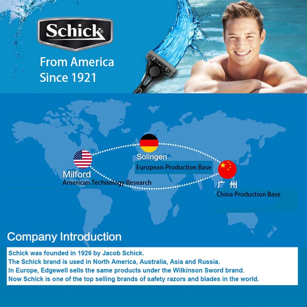Schick – lames de rasoir pour le visage Super II PLUS, Double lubrification, vitamine B5, 48 pièces