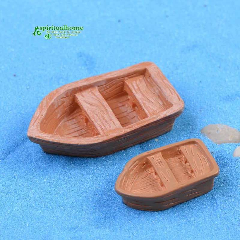Vente 1 pièces pas cher Mini bateau Miniature meubles de jardin bricolage belle mignon bateau décora
