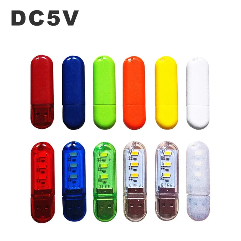 Veilleuse LED USB portable, lampe à disque U, lampes de lecture, mini lampes de livre colorées, banq