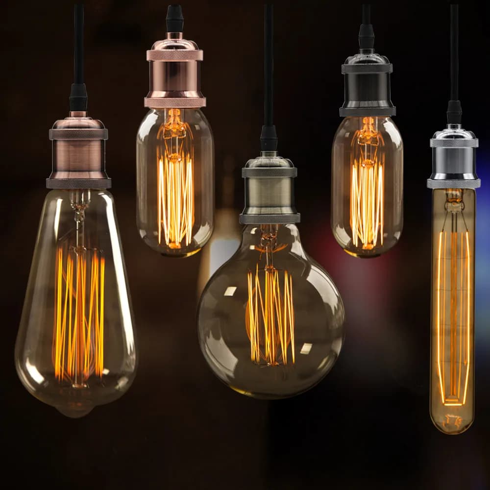 Support de lampe rétro industrielle, lampe Edison rétro Vintage, lumière pendentif à douille, E27, b
