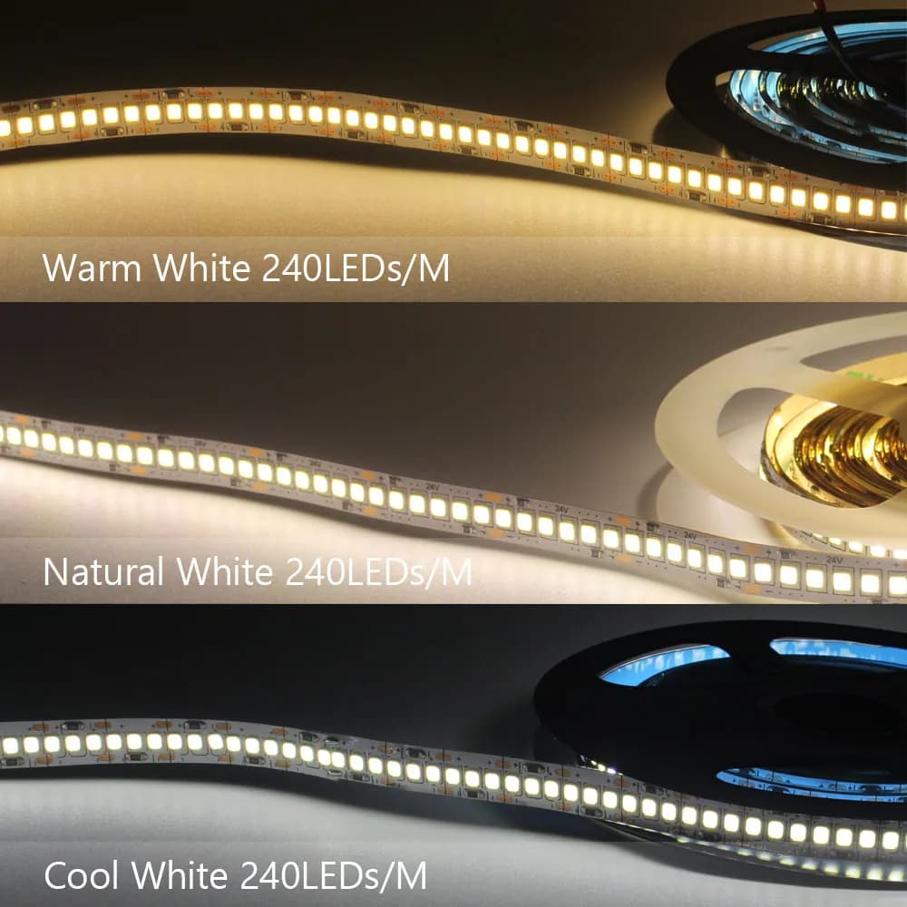12V LED bande SMD 2835 1M 2M 3M 4M 5M LED bande bande lumière 120LED/M 240LED/M blanc chaud bande Fl