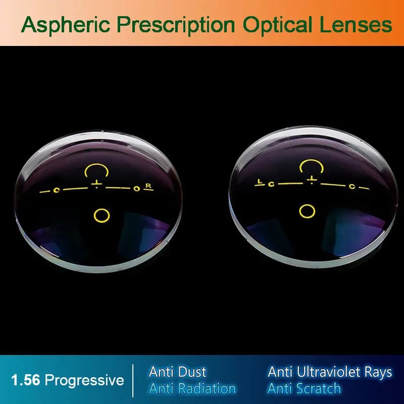 1.56 Lentilles de prescription de lunettes optiques asphériques progressives de forme libre numériqu