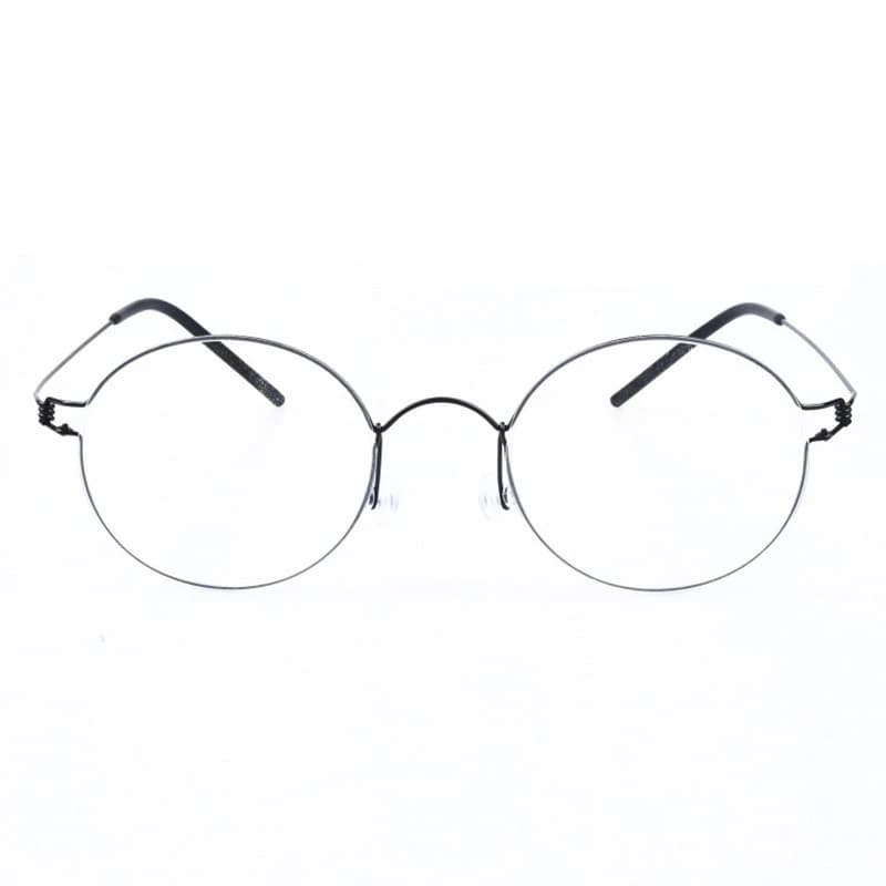 Lunettes rondes rétro sans vis de haute qualité, monture en titane pour hommes et femmes, Design de 