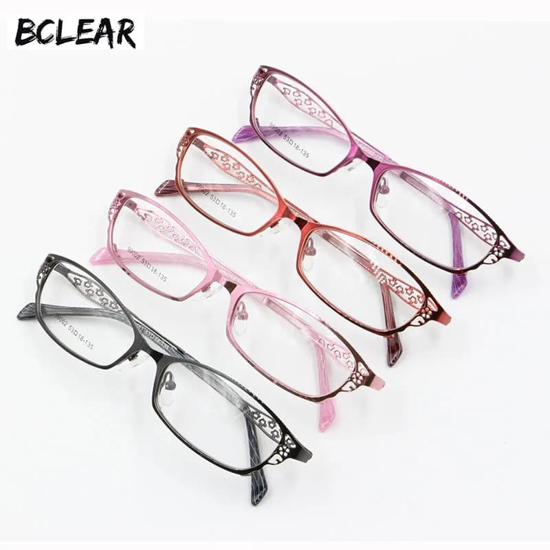 BCLEAR – lunettes de haute qualité pour femmes, monture en alliage métallique, demi-monture, S99002