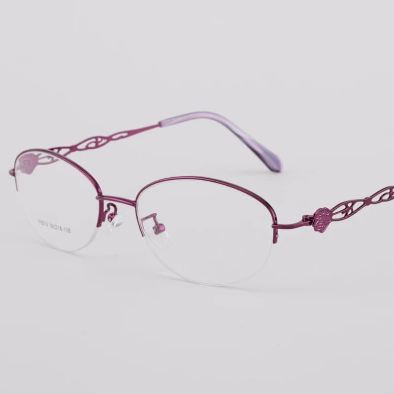 BCLEAR demi-monture alliage lunettes cadre optique Prescription Semi-jante lunettes cadre pour lunet