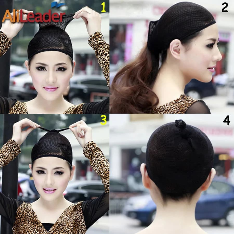 Filet à cheveux en nylon élastique pour femme, bonnet de perruque à extrémité ouverte, casquettes en
