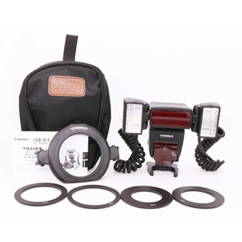 YONGNUO – anneau Macro Flash YN24EX Speedlite, Double tête, lumière LED, pour appareil photo Canon S