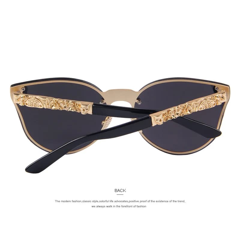 MERRYS mode femmes gothique lunettes crâne cadre métal Temple Oculos de sol UV400