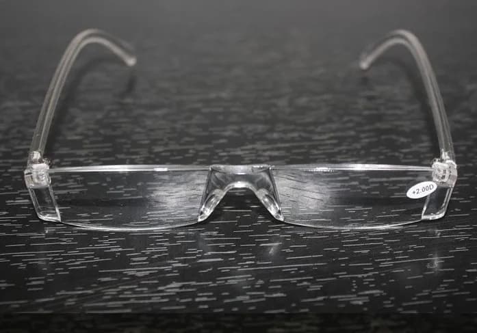 ! ! [12 paires] !! Lunettes de lecture rectangulaires transparentes sans monture pour hommes et femm