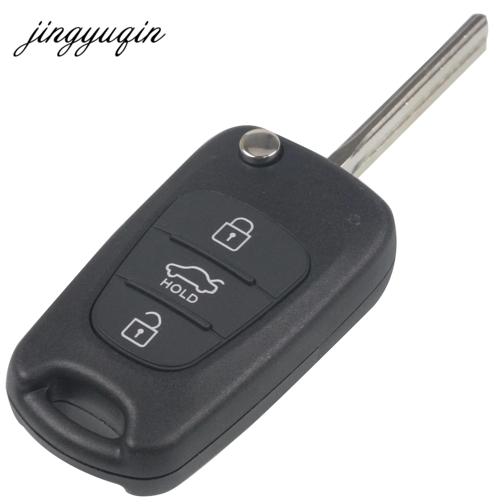 Jingyuqin-coque de clé 3 boutons | À rabat, pour Hyundai IX35 pour Kia pliante de remplacement, 20 p