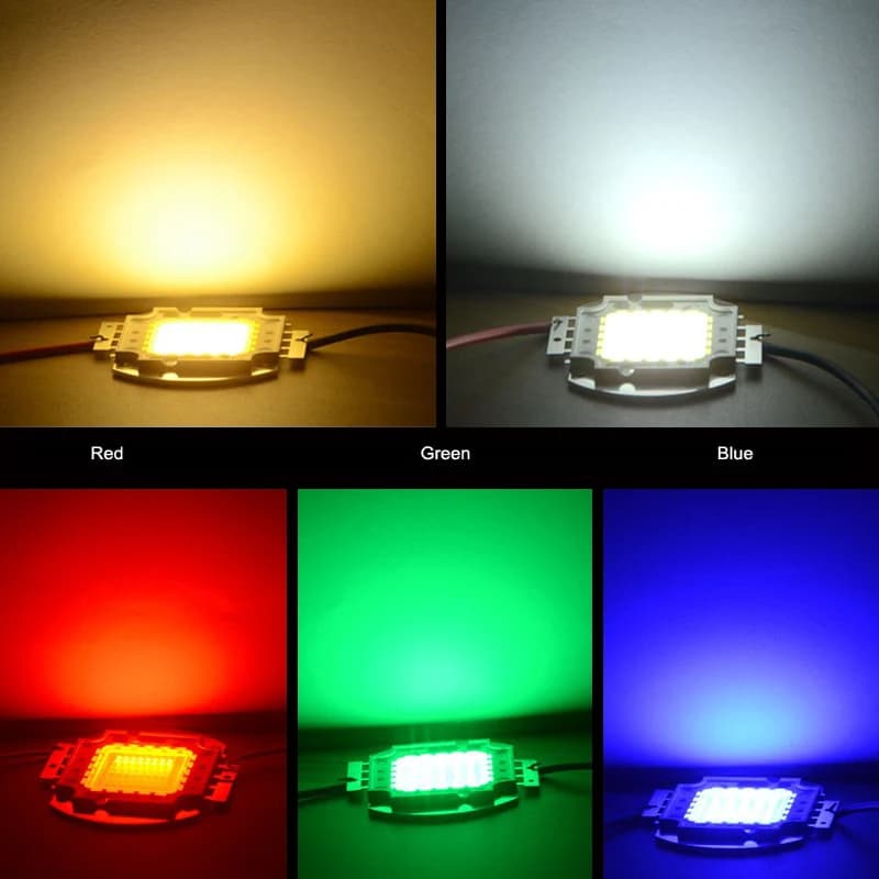 10W 20W 30W 50W 100W haute puissance lumière LED COB puces pour projecteur lampe projecteur LED blan