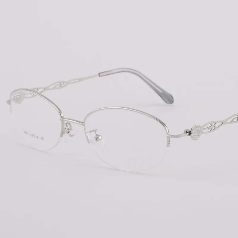 BCLEAR demi-monture alliage lunettes cadre optique Prescription Semi-jante lunettes cadre pour lunet