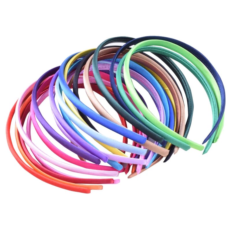 Bandes de sauna recouvertes de satin pour femmes, bricolage, tissu solide, bandeau en résine, bandea