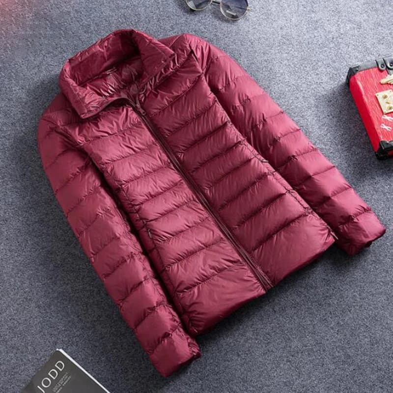 SEDUTMO-Doudoune Ultra Légère en Duvet de Canard pour Femme, Manteau Court, Chaud, Fin, Noir, Printe