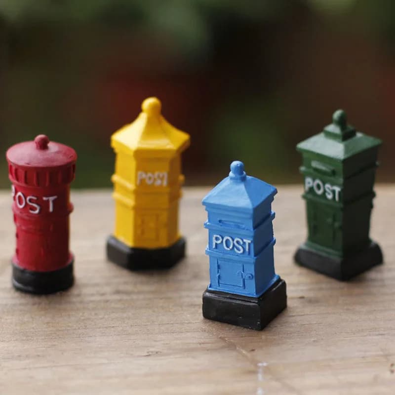 Boîte aux lettres Vintage, jardin féerique Miniature, décoration de maisons de maison, Mini artisana