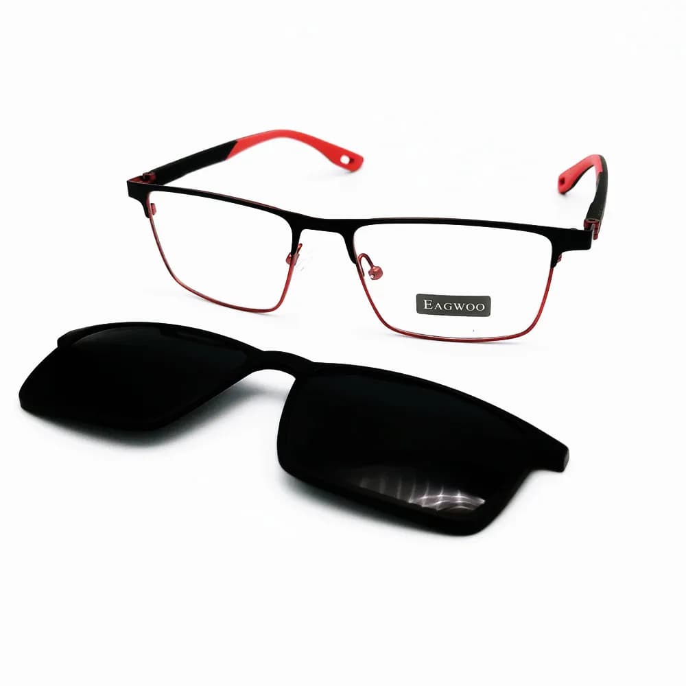 Lunettes de soleil pour hommes, monture optique métallique, monture carrée, Prescription, myopie, él