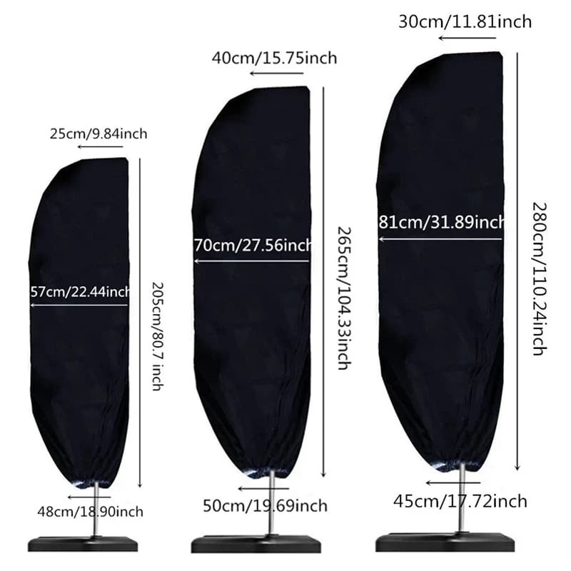 Couverture de Parasol d'extérieur en tissu Oxford imperméable, 6 tailles, imperméable, résistant aux