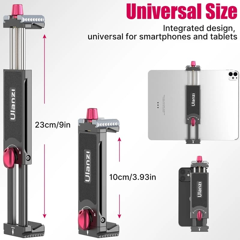 Ulanzi u-pad III – support de téléphone universel en métal pour tablette, pince Arca 1/4, vis de mon