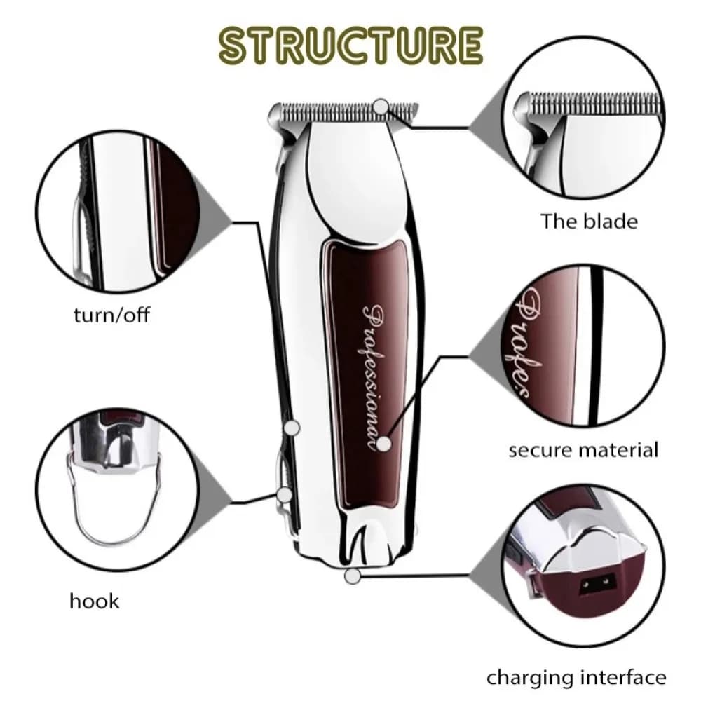 Tondeuse à cheveux électrique sans fil pour hommes, aste, toilettage professionnel, coupe de cheveux