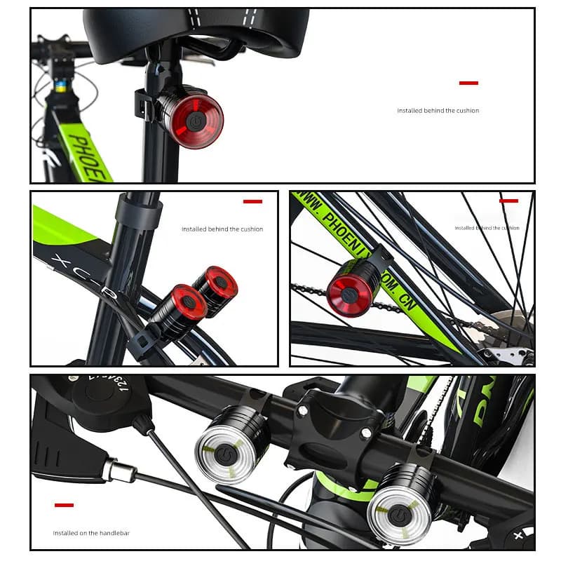 Feu arrière multi-vélo 200 Lumens vtt cyclisme Led étanche feu arrière de vélo pour casque tige de s