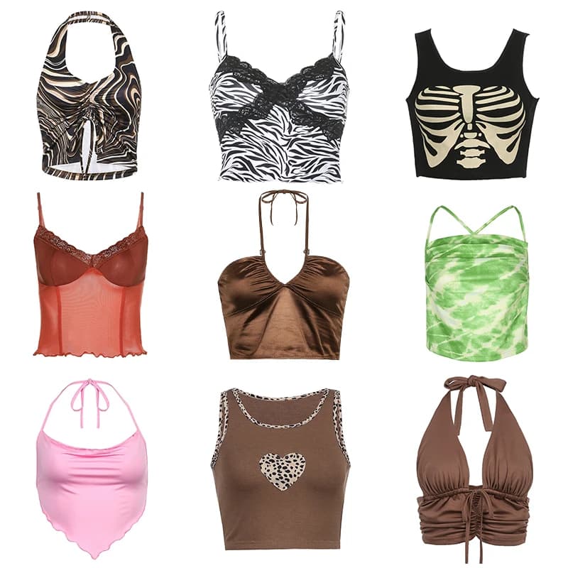 T-shirt Bustier pour bébé des années 90, vêtements pour Corset Y2k, débardeur Sexy, haut court pour 