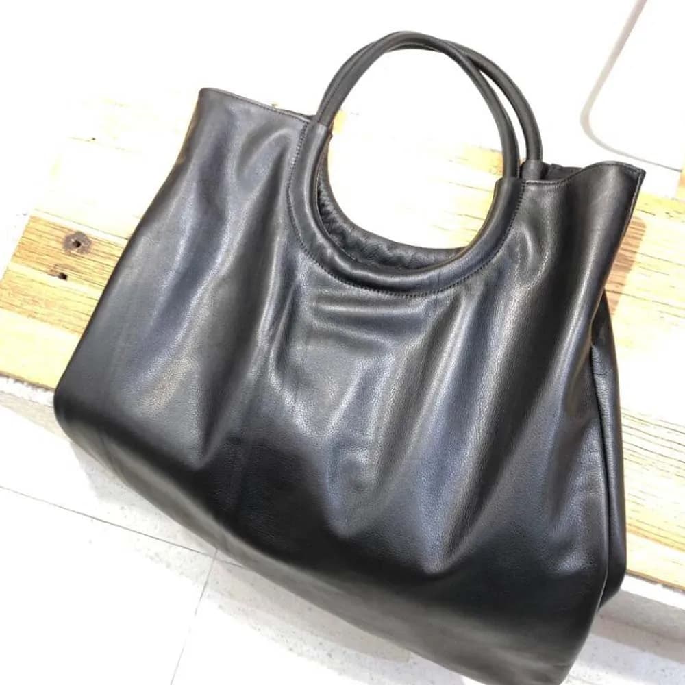 Grand sac en cuir véritable souple pour femme, fourre-tout décontracté, sac de voyage pour ordinateu