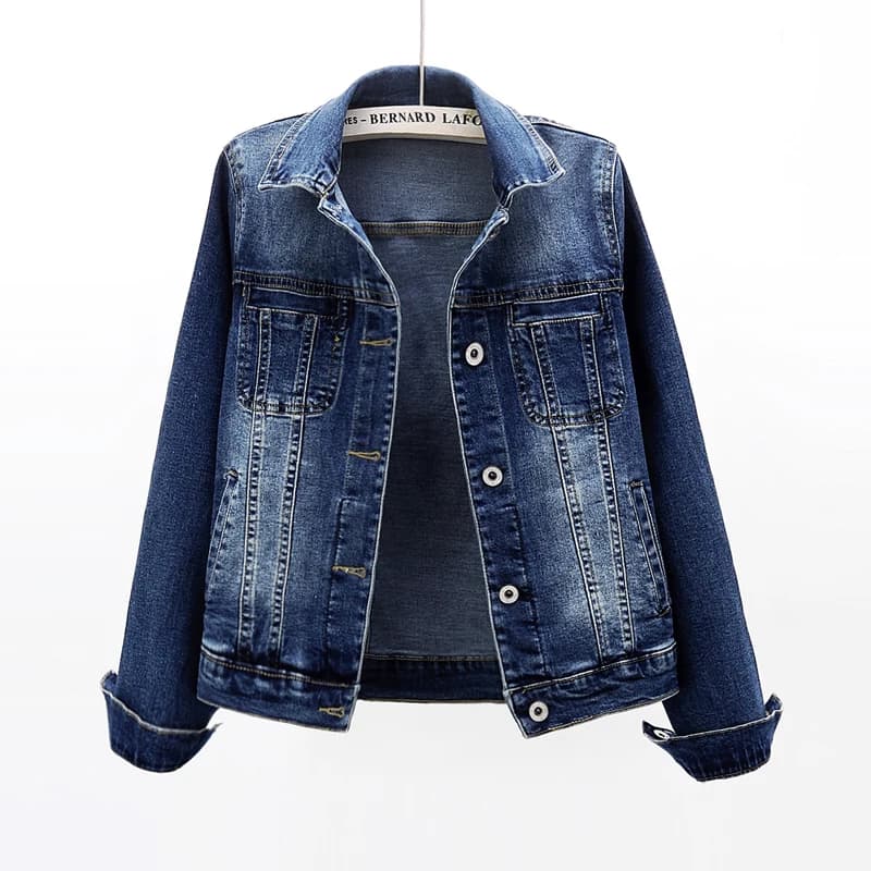 2025 printemps automne nouvelle veste en jean femmes grande taille 5XL Vintage mince à manches longu