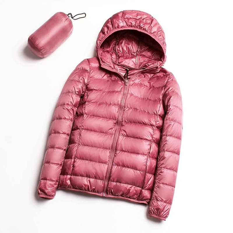Veste courte en duvet de canard ultra-léger pour femme, manteau mince, parka chaude, vêtements d'ext