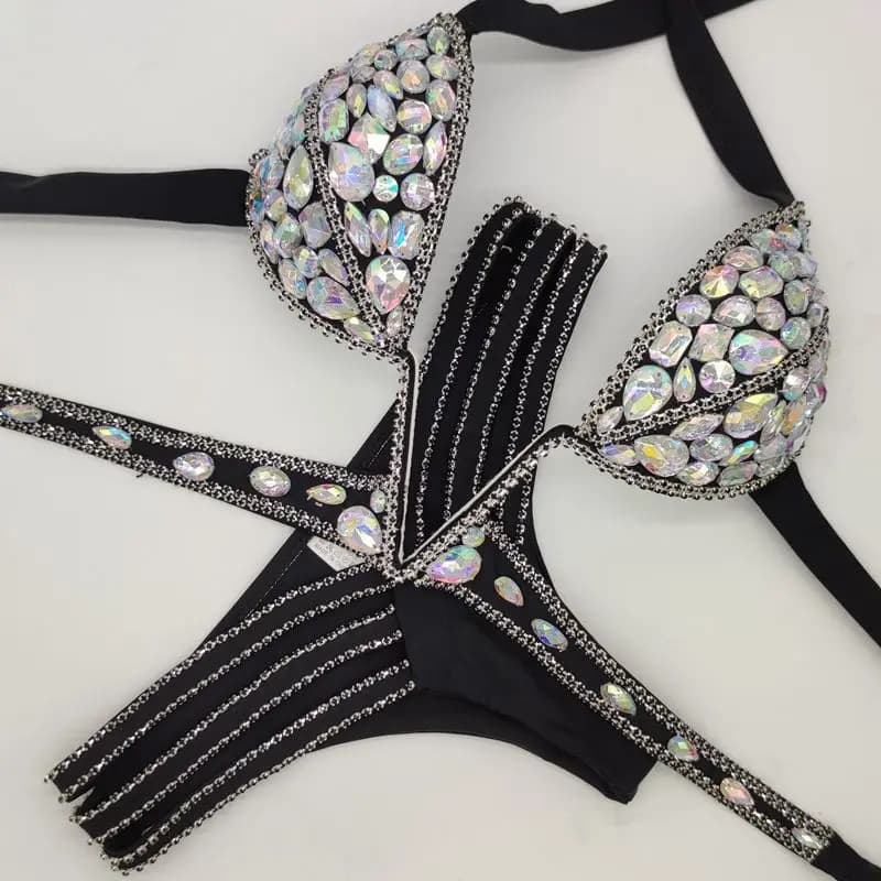 2020 venus vacances sexy femmes daimond push up cristal col en V strass maillots de bain vente chaud