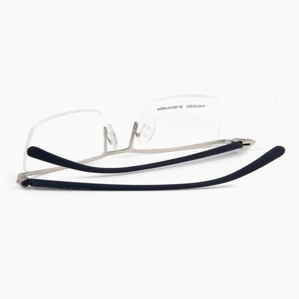 BETSION – lunettes en alliage de titane pour hommes et femmes, monture demi-bord, verres de Prescrip