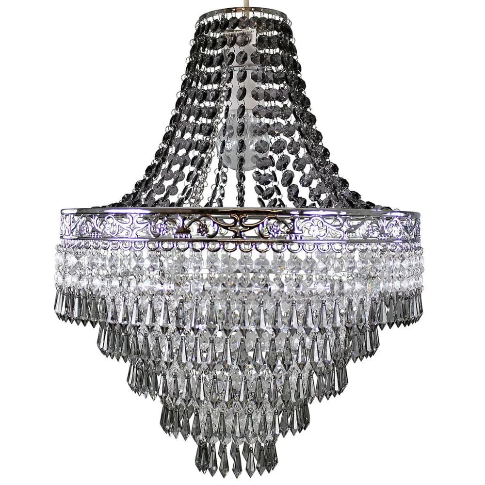 Blenheim 47 cm en plastique grand abat-jour de lustre en acrylique facile à installer pendentif gout