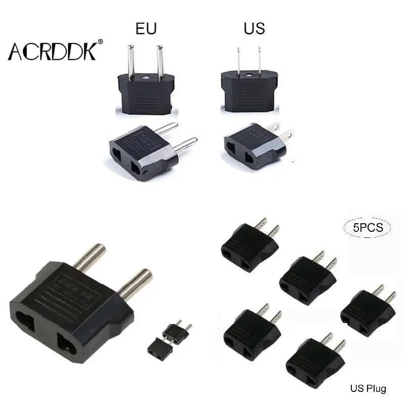 Adaptateur de Conversion 110V à 220V, 5 pièces, prises ue/US, adaptateur de voyage, convertisseur po