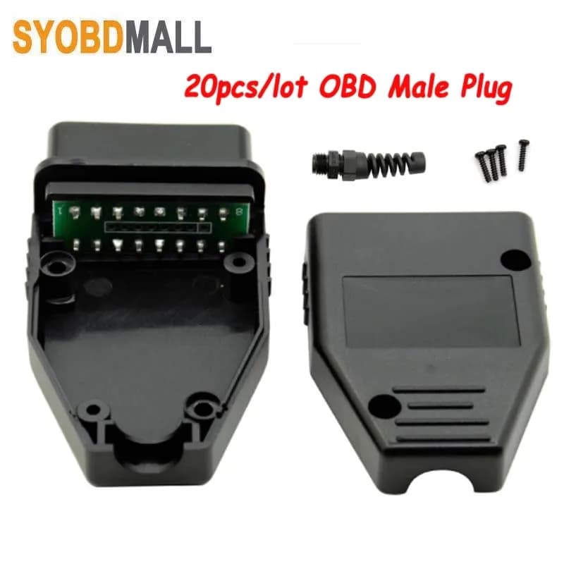 Prise mâle OBD avec connecteur PCB OBD2 16 broches, tête de prise J19 Powered M pour diagnostic de v