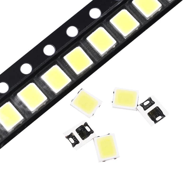 100 pièces SMD LED 2835 puce 0.5W 1W 3V 6V 9V 18V 36V 140LM 4000K perles blanches lumière blanche ch