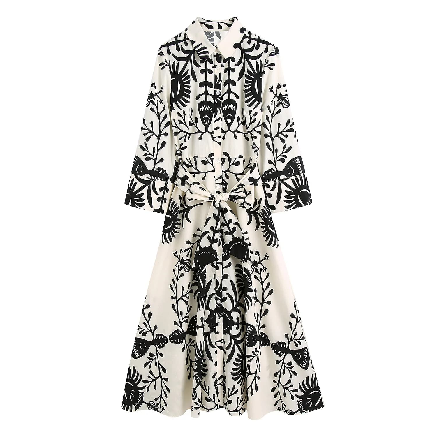 Robe Vintage à Imprimé Floral pour Femme, Totem, avec Nministériels d, Ceintures Féminines, Chemise 