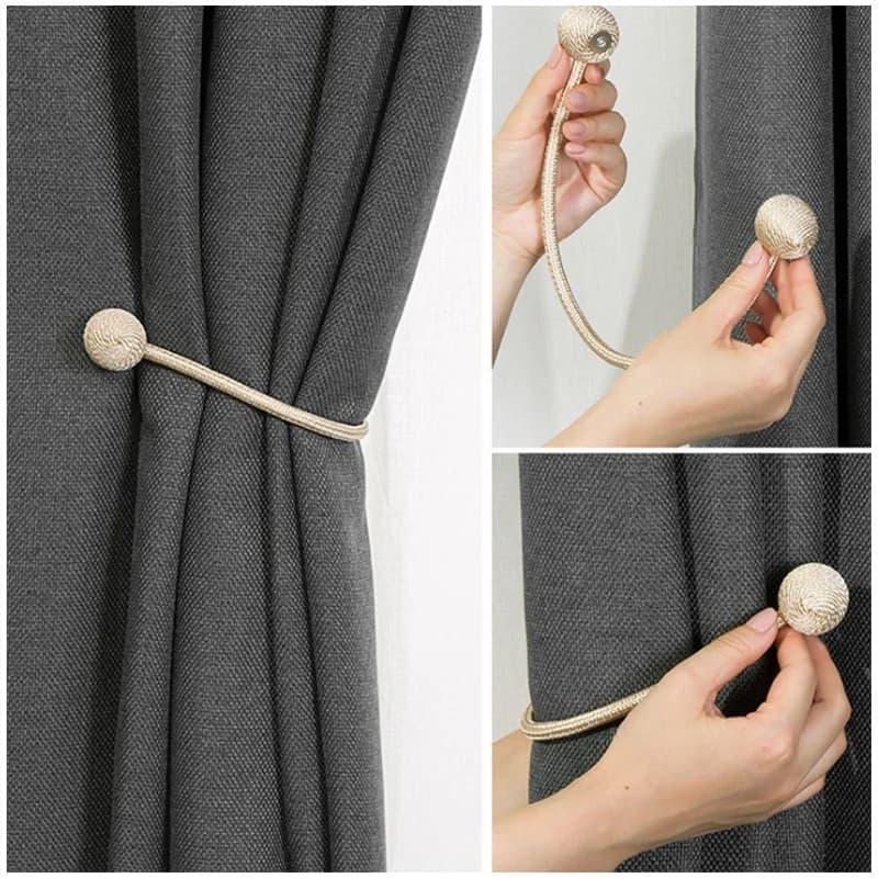 BELAVENIR attache de rideau magnétique haute qualité Clip rideaux porte-boucle décoratif maison Poly