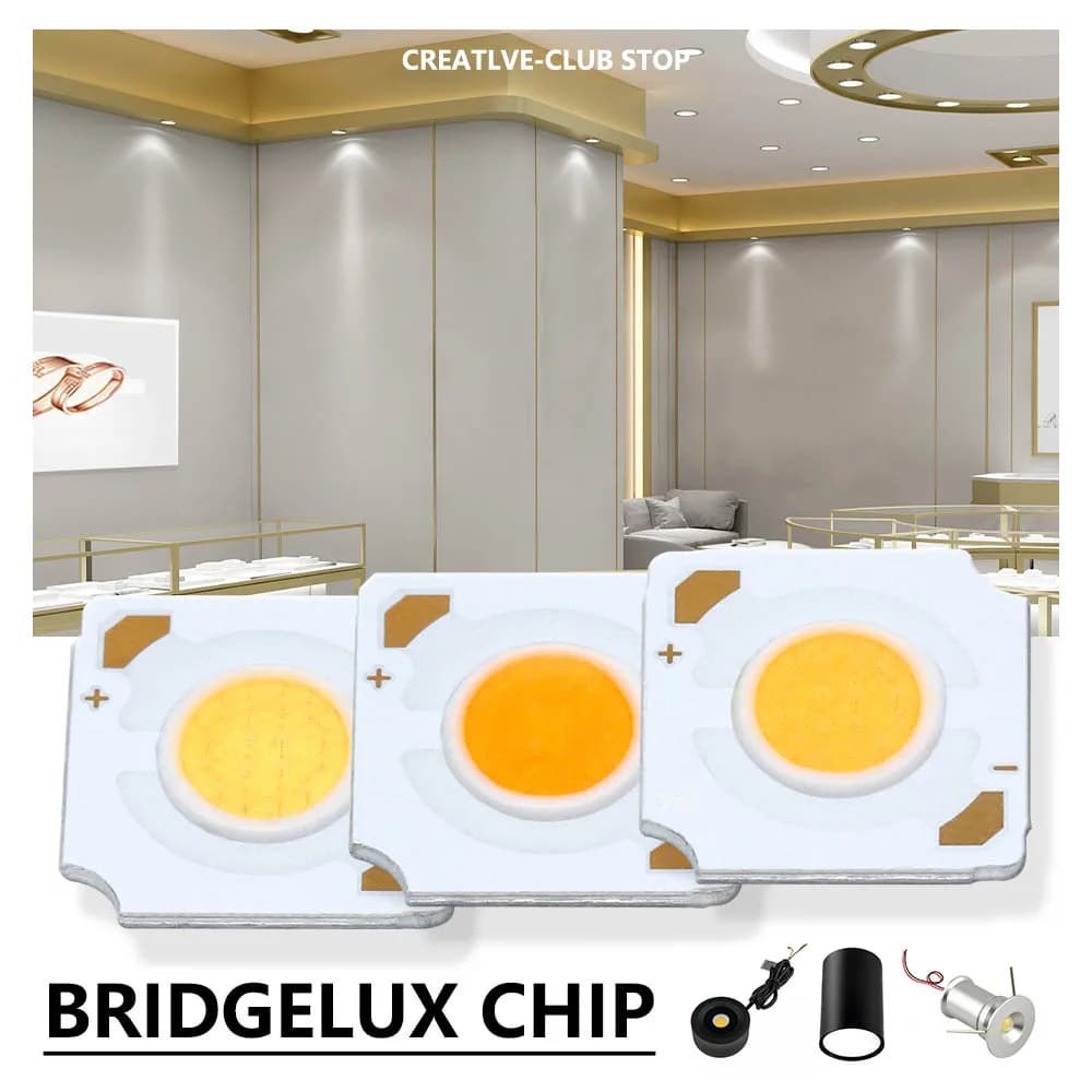 5 pièces LED COB Bridgelux cristal 1835 puce matrice lampe perles 3-7W 12V 600mA blanc chaud froid p