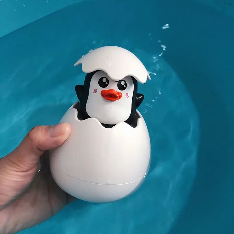 Jouet de bain pour bébé, canard mignon, pingouin, œuf, arroseur d'eau, salle de bain, douche, jouets